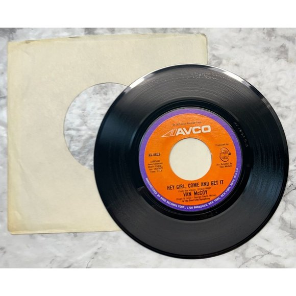 Van McCoy The Hustle / Hey Girl Come and Get It 45 Disco Boogie 1975 Avco 4653 - Picture 5 of 6
